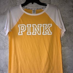 Yellow Pink logo Tee